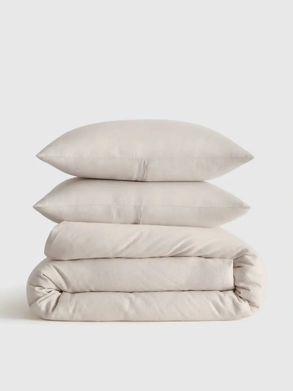 Quince European Linen Duvet Cover Set w/ Shams Full/Queen Sand NWOT MSRP $260